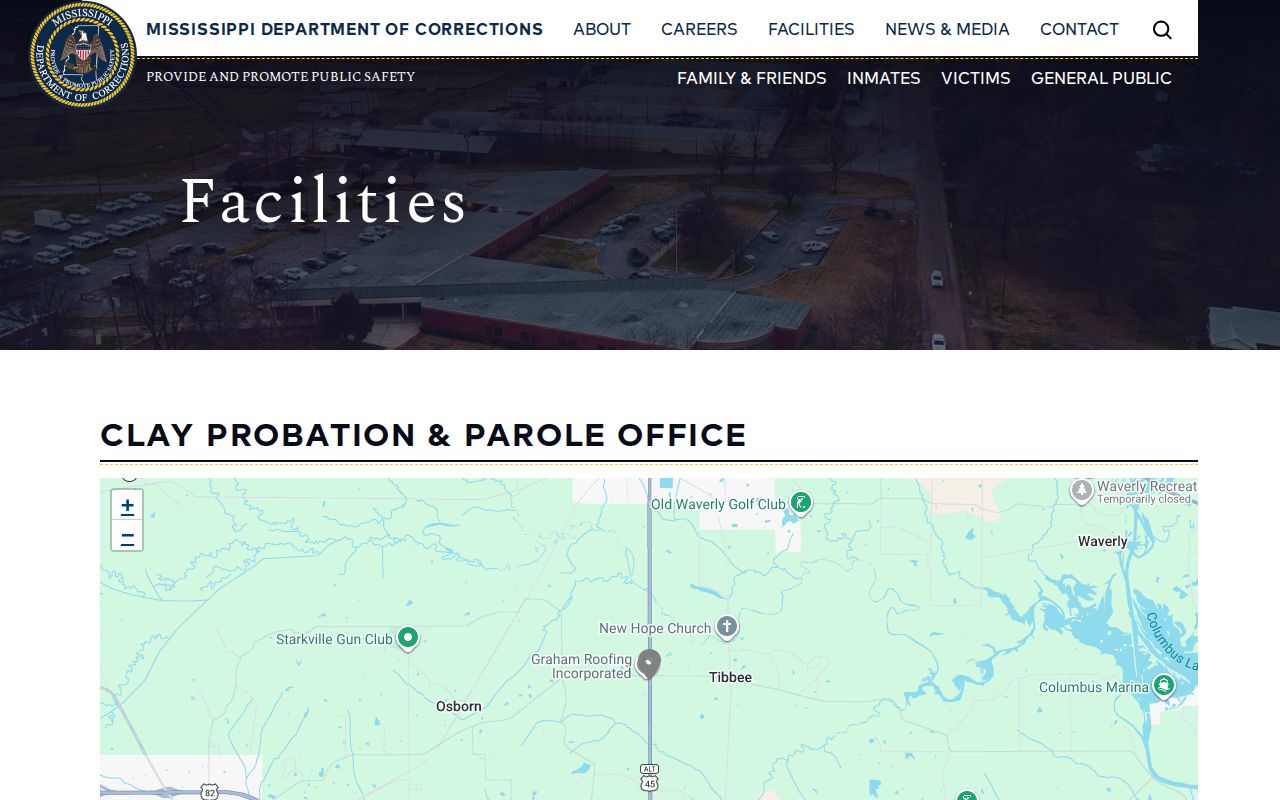 Clay County parole and probation office contact listing